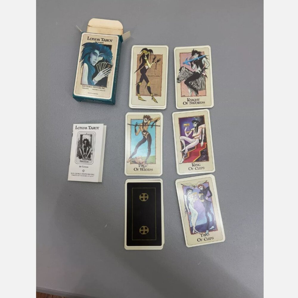 Vintage 1993 Londa Tarot By Londa 78 Cards With Guidebook ISBN 0-88079-664-2